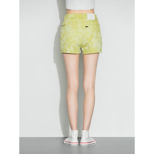 Lee商场同款高腰扎染效果绿色女短裤LWB139853CUJ00FA01169 商品图1