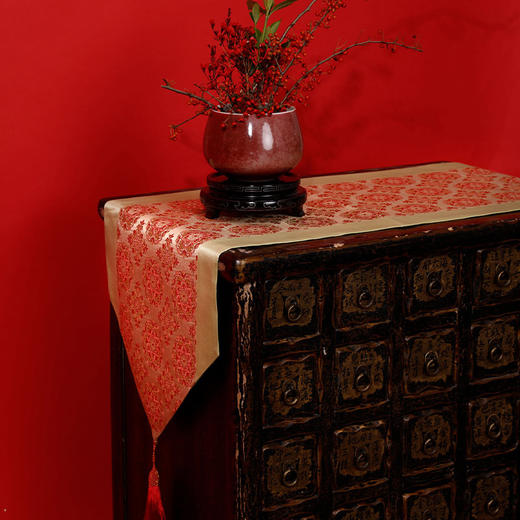 【皇锦】织锦桌旗·宝相花 商品图2