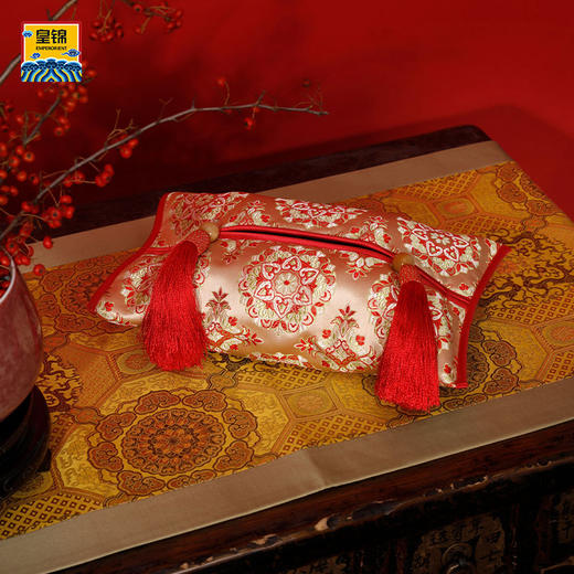 【皇锦】织锦纸巾盒-宝相花 商品图0