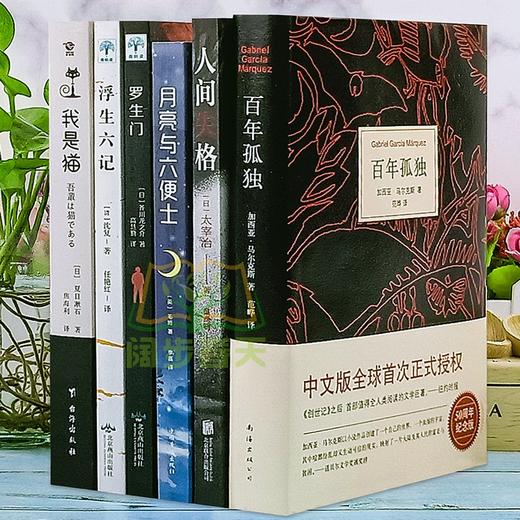 【优惠套装】6册百年孤独正版包邮无删减中文原版人间失格月亮与和六便士罗生门浮生六记我是猫外国文学小说加西亚马尔克斯太宰治夏目漱石书籍 商品图1