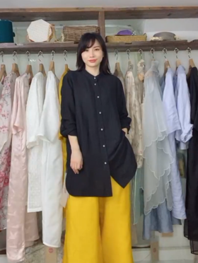 【线上专属】长款衬衣（22710142-京元）