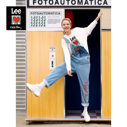 【Keith Haring联名】Lee 21新品宽松白色女卫衣L43611CUHK14 商品图1