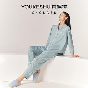 有棵树莫代尔V领女士家居套装C-J491