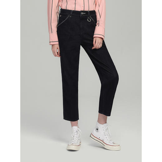 【腰围24-25】Lee商场同款21新品411高腰小脚女牛仔裤显瘦男友酷LWZ4114ET898 商品图4