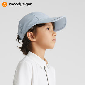 【22年夏】moodytiger儿童帽子2022夏季新品便携可折叠鸭舌帽遮阳运动棒球帽 M21532401