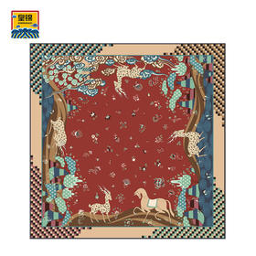 【皇锦】九色鹿丝巾印花方巾