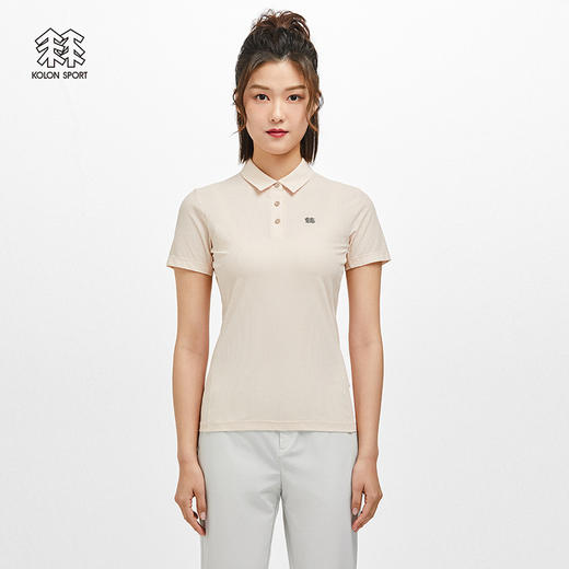 KOLONSPORT可隆短袖凉感T恤户外休闲衣透汽运动上衣防晒POLO衫LKPT2MN248 商品图2