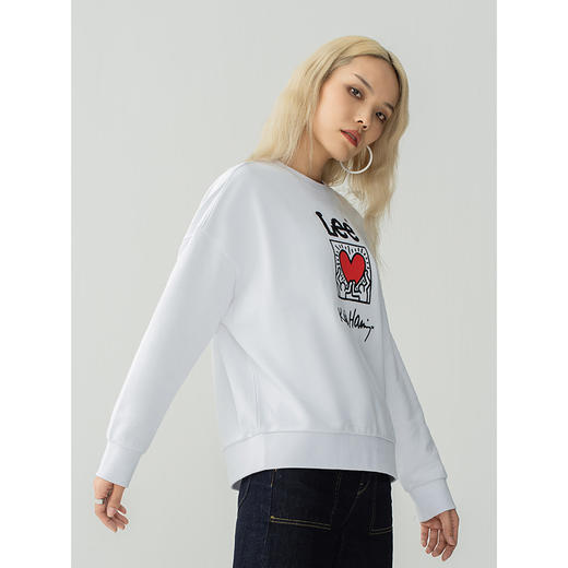 【Keith Haring联名】Lee 21新品宽松白色女卫衣L43611CUHK14 商品图2