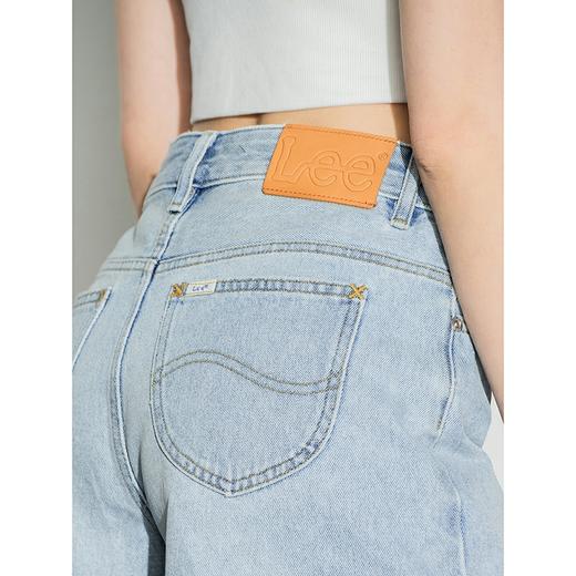 Lee商场同款22春夏新品毛须边浅蓝色女牛仔短裤LWB143653100-180 商品图4