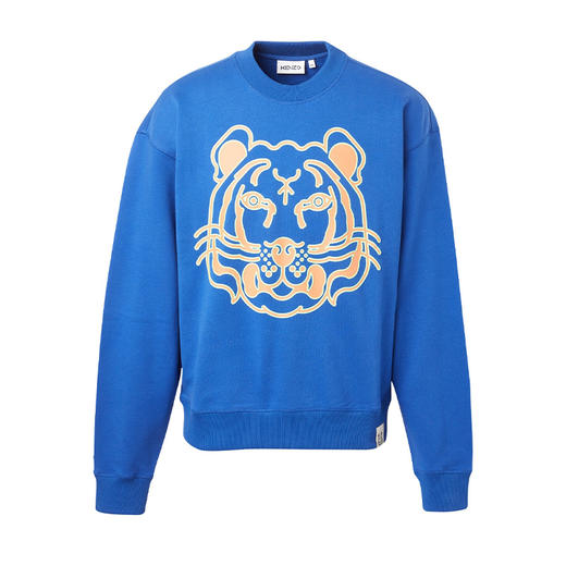 KENZO 高田贤三 抽象大虎头 男士卫衣 蓝色 FC55 SW526 4ML 74 商品图0
