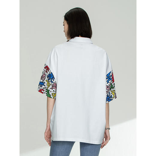【Keith Haring联名】Lee21新品宽松白色女短袖T恤L440002YVK14 商品图2