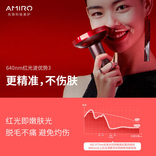 AMIRO红光波脱毛仪PRO 红黑色 商品图3