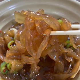 酸辣海蜇丝450g*6罐 毛重450g左右  嘎嘣脆 酸甜爽口 省内邮速达包邮 省外咨询客服补运费