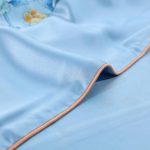 【皇锦】印花真丝被套桑蚕丝三件套-繁花似锦 商品图4