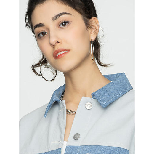 Lee商场同款22春夏新品舒适版浅蓝色拼色女外套LWT0024495TQ-291 商品图4