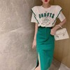 黛唯梵网红炸街俏皮活泼辣妹重工御姐风名媛绿色半身裙两件套装女夏国庆出游 商品缩略图1