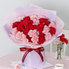 岁月静好-33朵红粉康乃馨混搭花束送妈妈老师长辈生日母亲节感恩节祝福送花 商品缩略图1