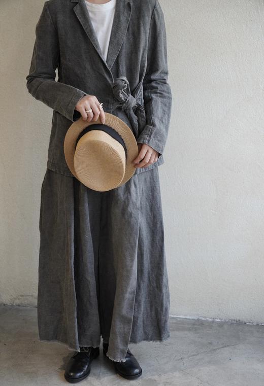 elsa esturgie 宽腿皱褶休闲长裤裙裤（毛边裤腿） 商品图7