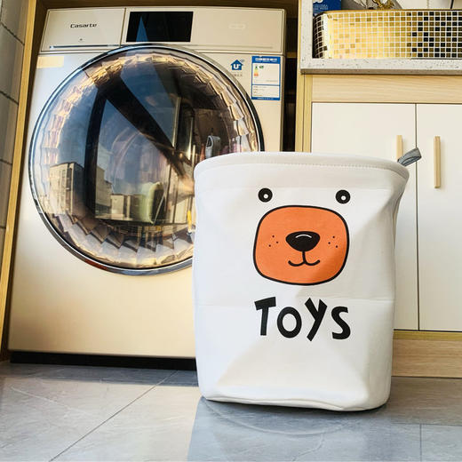可爱卡通脏衣服收纳筐家用布艺双层脏衣篮可折叠浴室洗衣袋脏衣篓国庆出游 商品图5