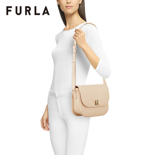 FURLA/芙拉1927 2020 秋女士小号纯色单肩马鞍包 商品图1