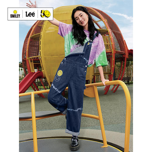 【Smiley®联名】Lee22春夏新品Oversize扎染女短袖T恤LWT002472 商品图1