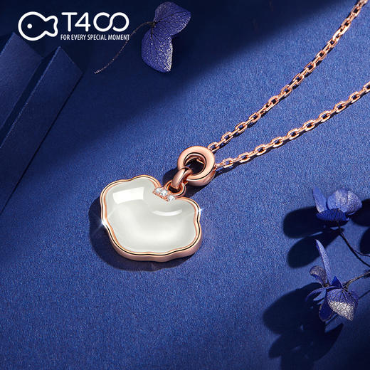 【品牌优选】T400 平安扣小扇子项链锁骨链 商品图6