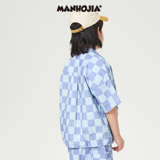 马拉丁潮牌漫画家童装男童衬衫夏新品儿童工装外套式短袖衬衫 商品图2