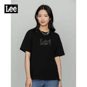 Lee商场同款22春夏新品舒适男友版多色女印花短袖T恤LWT0024613RT