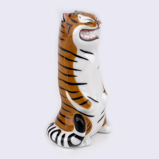 不仁斋 薛继业陶瓷雕塑系列 新品虎年开心虎招财虎摆件潮玩 商品图2