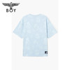 BOYLONDON短袖男女同款22夏季新品航海元素满印蓝色个性T恤B222N01046 商品缩略图1