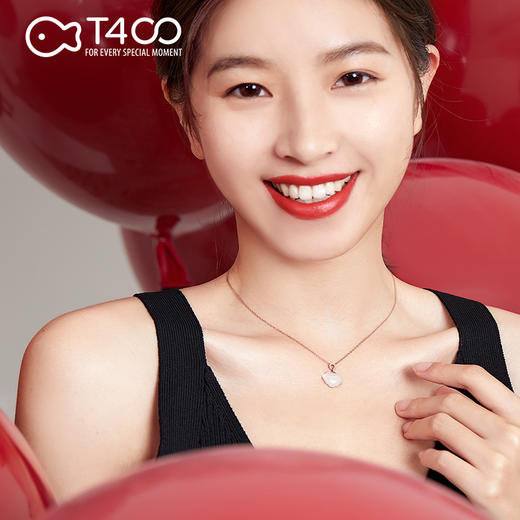 【品牌优选】T400 平安扣小扇子项链锁骨链 商品图1