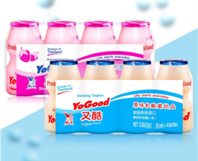 又酷原味/草莓乳酸菌饮料85ml*4/排