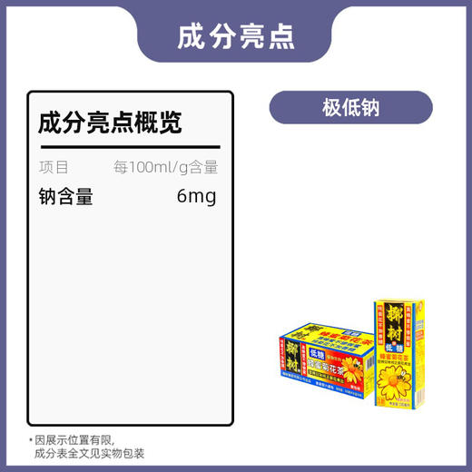 椰树蜂蜜菊花茶 245ml*24盒/件 商品图2