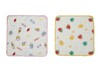 怡比方巾2条入黄绿/蓝黄/绿红/绿/黄花色调30*30cm 商品缩略图1