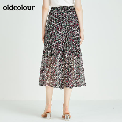 oldcolour欧珂秋季商场同款时尚复古花色半身长裙N22063437 商品图4