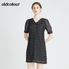 oldcolour秋季商场同款休闲气质短袖连衣裙N23101341 商品缩略图0