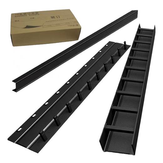 3-35MM十孔装订夹条黑色蓝色夹条 塑料夹条 十齿压条 夹条 胶条装订夹100支/盒 商品图0