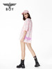 BOYLONDON短袖男女同款22春夏新品心形满印烫银LOGO紫色T恤B221N01025 商品缩略图2