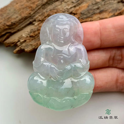 派瑞翡翠 翡翠观音 糯冰种 绿色 商品图1