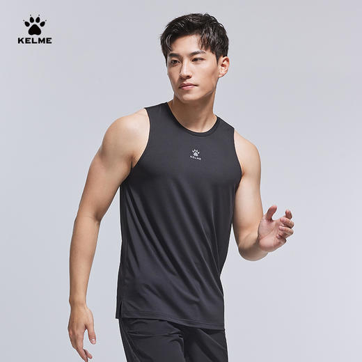 卡尔美健身背心男速干衣无袖紧身衣运动跑步足球训练服上衣 商品图0