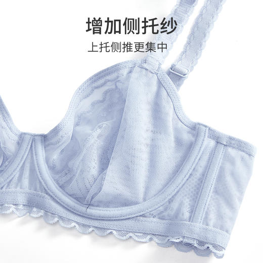HSIA遐内衣女夏季薄款三角杯法式性感纯欲风蕾丝胸罩大胸显小文胸Lolita 商品图4