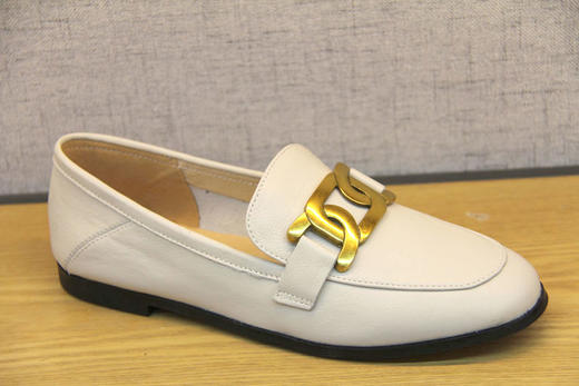 豪行春新款21168170真皮乐福鞋女一脚蹬复古英伦风小皮鞋平底单鞋 专柜正品 商品图1