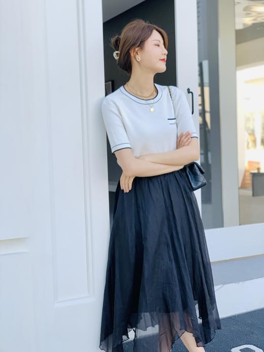 【百图lulu定制】【彩云半身裙】闪光皱 三层 轻薄网纱 不规则裙摆 半身裙 商品图13