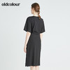 oldcolour秋季商场同款休闲气质短袖连衣裙N22101418 商品缩略图1
