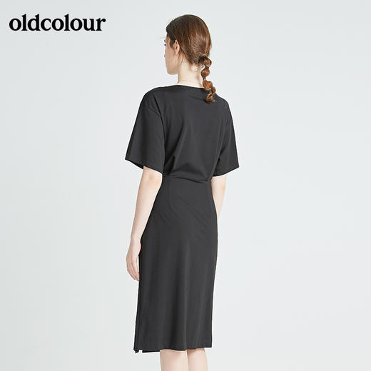 oldcolour秋季商场同款休闲气质短袖连衣裙N22101418 商品图1