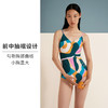 HSIA遐 几何印花泳装女U形镂空性感绑带美背显瘦温泉度假连体衣 商品缩略图2
