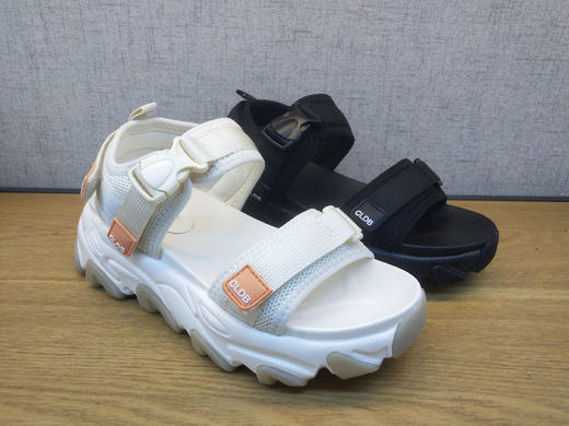 2021夏季新款豪行女鞋21247189厚平底运动休闲低跟露趾大凉鞋正品 商品图3