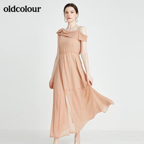 oldcolour秋季商场同款时尚修身无袖连衣裙N23104347