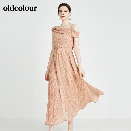 oldcolour秋季商场同款时尚修身无袖连衣裙N23104347 商品图0