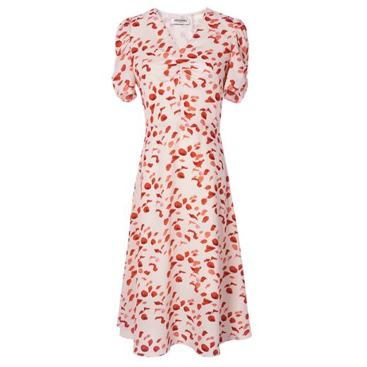 米思阳2025年新款法式温柔风V领印花泡泡袖炸街超仙的碎花连衣裙1050 商品图4